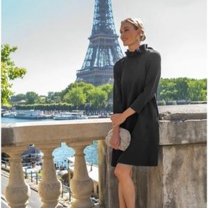 Pomander Place by Tuckernuck Black Daphne Dress Swing Ruffle Bow Long Sleeve XL